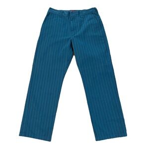 Supreme Pinstripe Work Pants Teal Striped Skate Streetwear 32 Workwear